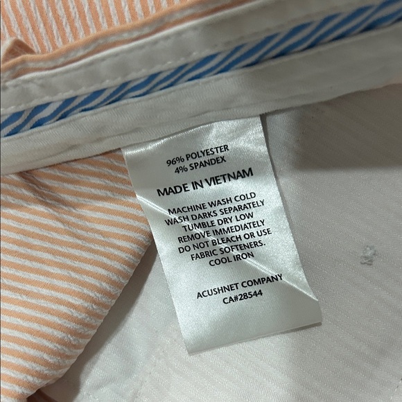 FootJoy Men's Flat Front Shorts - Light Pink - Picture 4 of 5